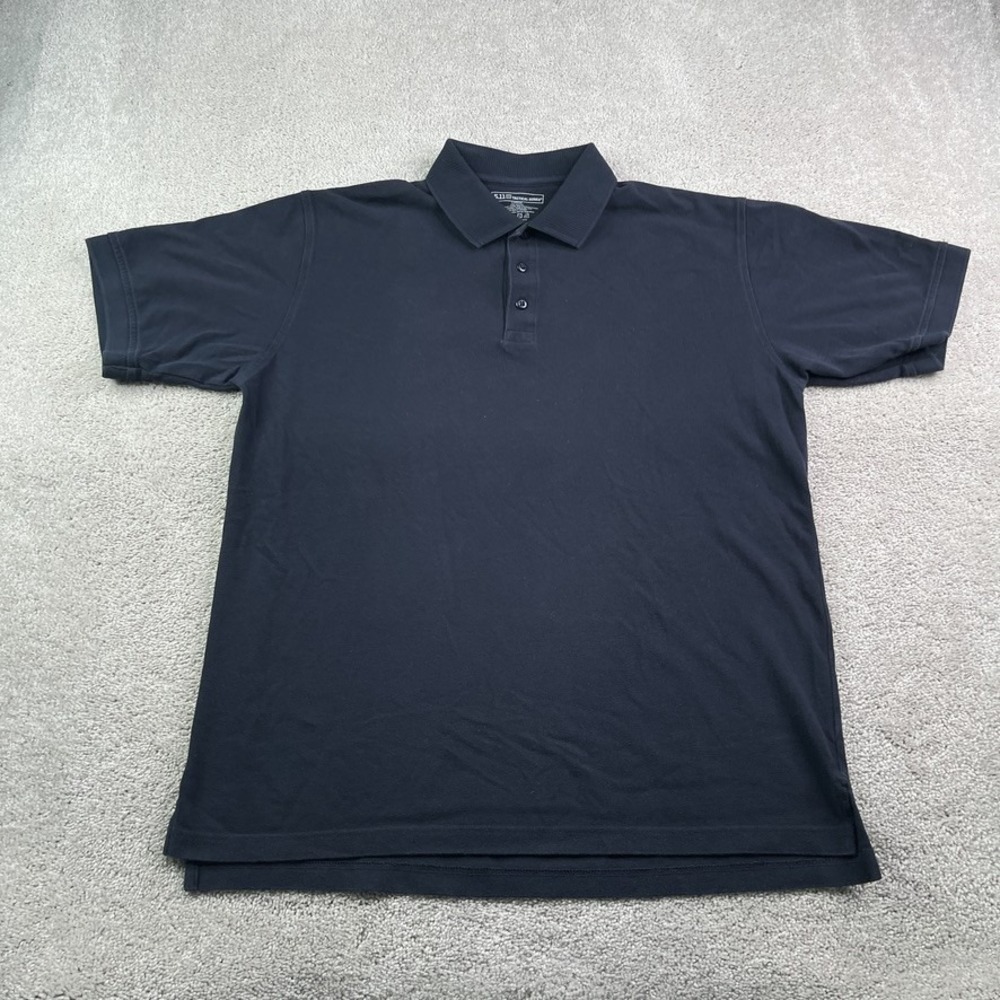 5.11 Tactical Polo Shirt Mens Large Black Professional Short Sleeve Cotton Pique